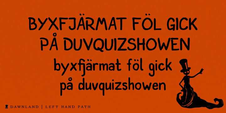 Left Hand Path Font Poster 2