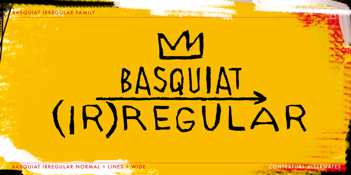 Basquiat Irregular Font Poster 1