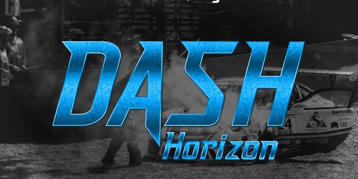 Dash Horizon Stripe Font Poster 1