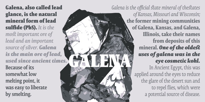 Galena Pro Condensed Font Poster 5