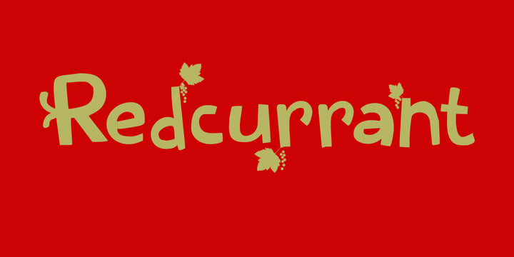 Redcurrant Font Poster 1