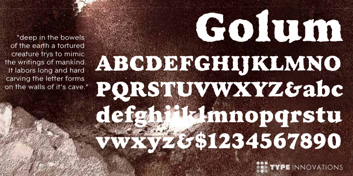 Golum Font Poster 1