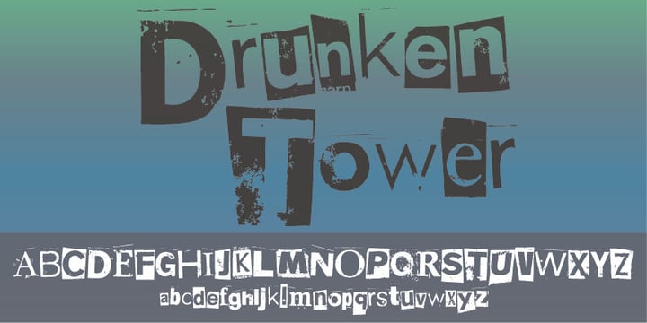 Drunken Tower Font Poster 1