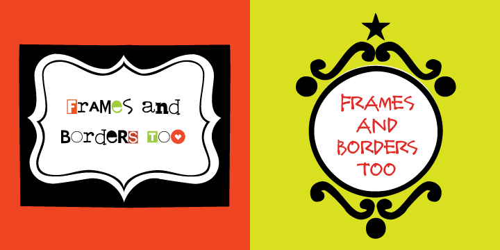 Frames and Borders Too Font Poster 6