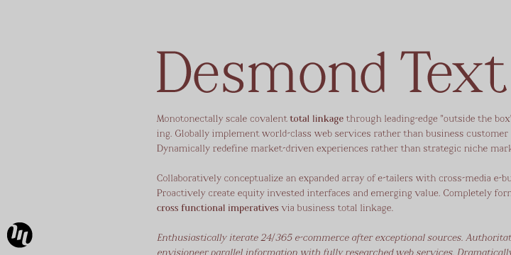 Desmond Text Font Poster 1