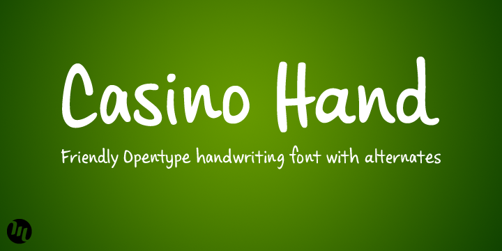 Casino Hand Font Poster 1