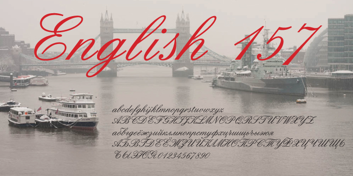 English 157 Font Poster 3