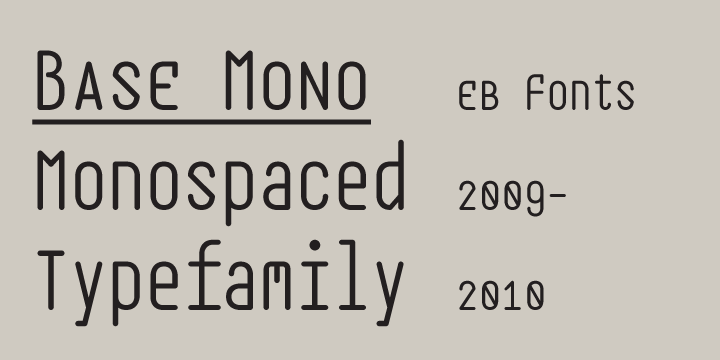 EB Base Mono Font Poster 2