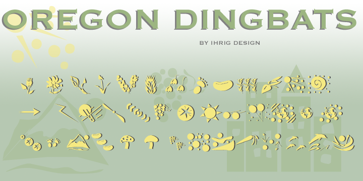 Oregon Dingbat Font Poster 1
