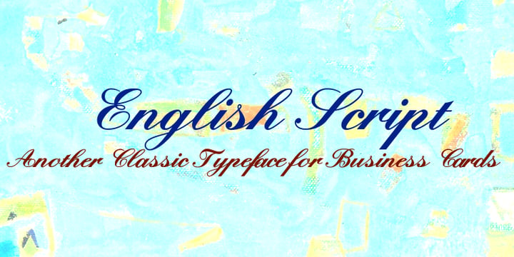 English Script Font Poster 1