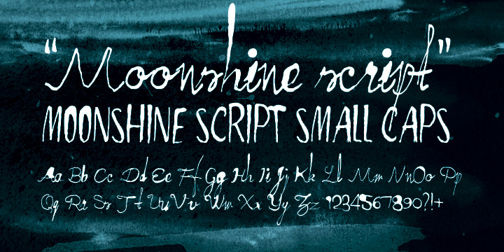 FT Moonshine Script Font Poster 2