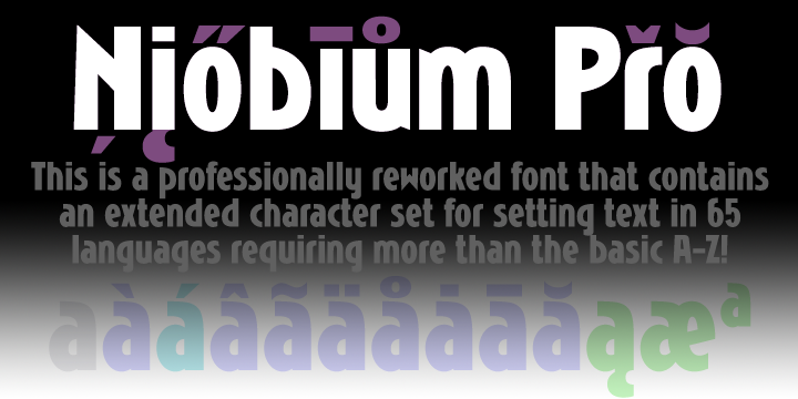 Niobium Pro Font Poster 1