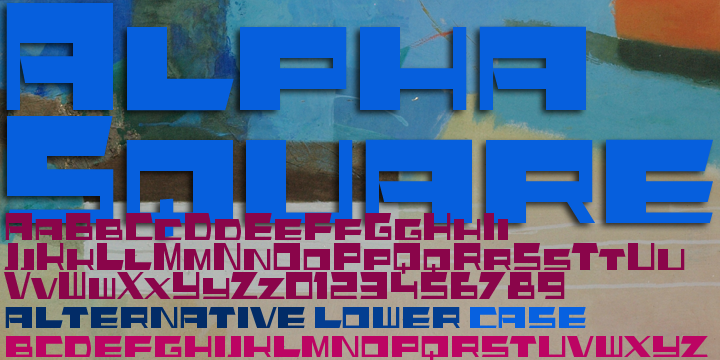 Alpha Square Font Poster 2