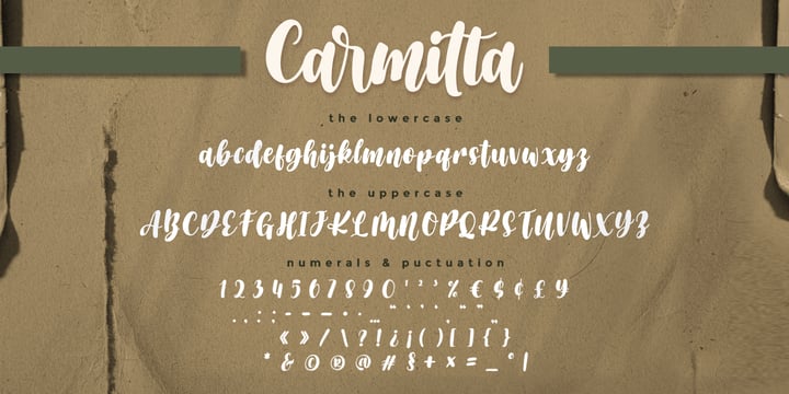 Carmitta Font Poster 8