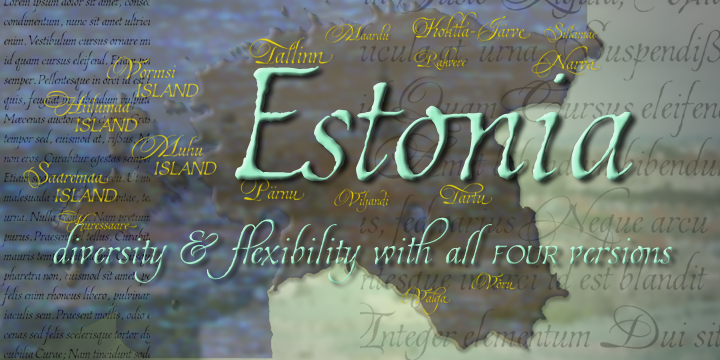 Estonia Font Poster 8