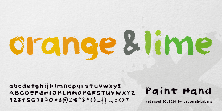 Paint Hand Font Poster 2