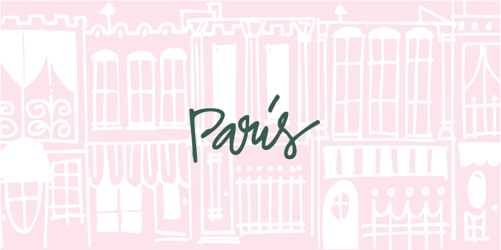 Paris Doodles Font Poster 1