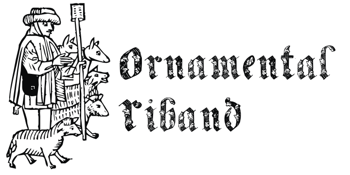 Ornamental Riband Font Poster 2