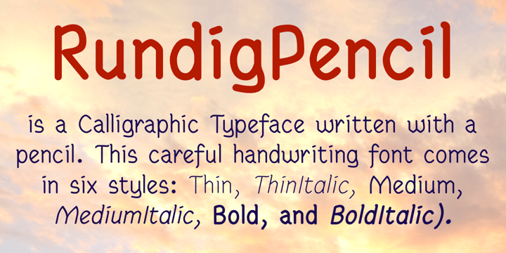 Rundig Pencil Font Poster 1