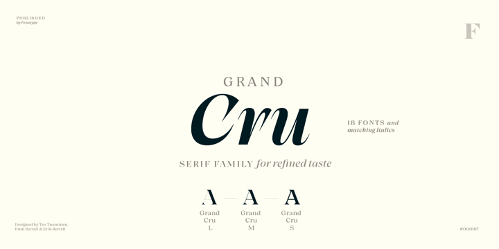 Grand Cru Font Poster 1
