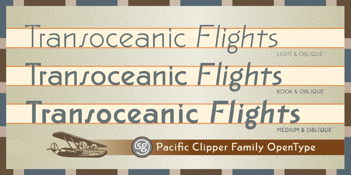 Pacific Clipper SG Font Poster 2