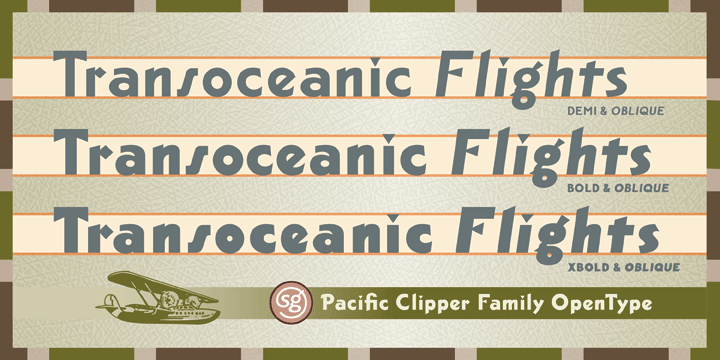 Pacific Clipper SG Font Poster 3