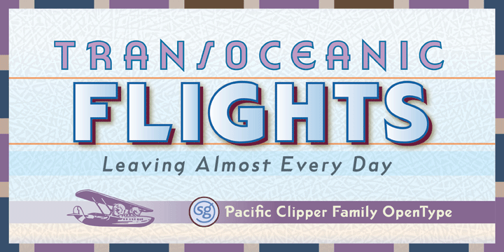 Pacific Clipper SG Font Poster 4