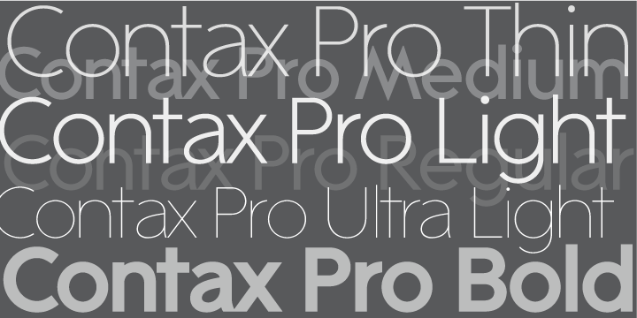 Contax Pro Font Poster 2