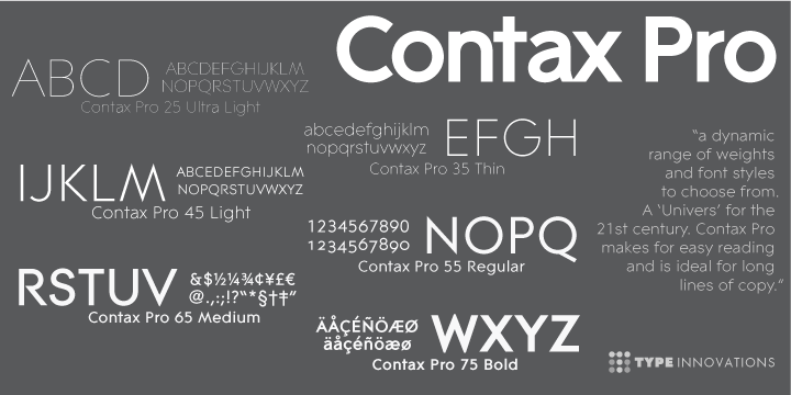 Contax Pro Font Poster 3