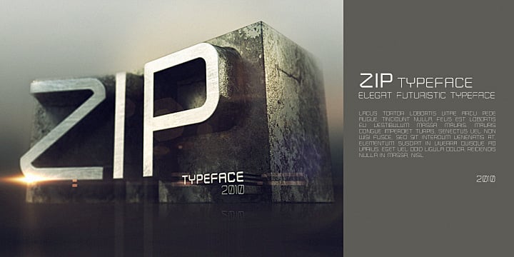 Zip Typeface Font Poster 1