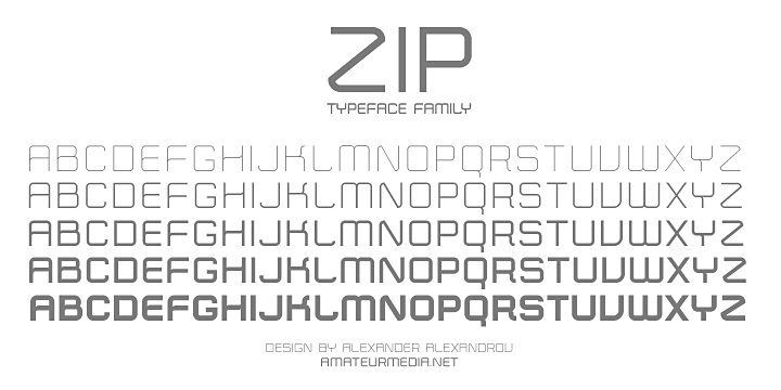 Zip Typeface Font Poster 2