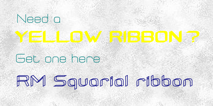 RM Squarial Ribbon Font Poster 1
