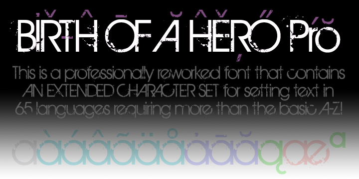 Birth Of A Hero Pro Font Poster 1