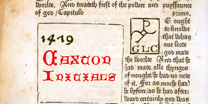 1479 Caxton Initials Font Poster 1