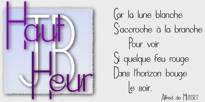 JBHaut Heur Font Poster 1