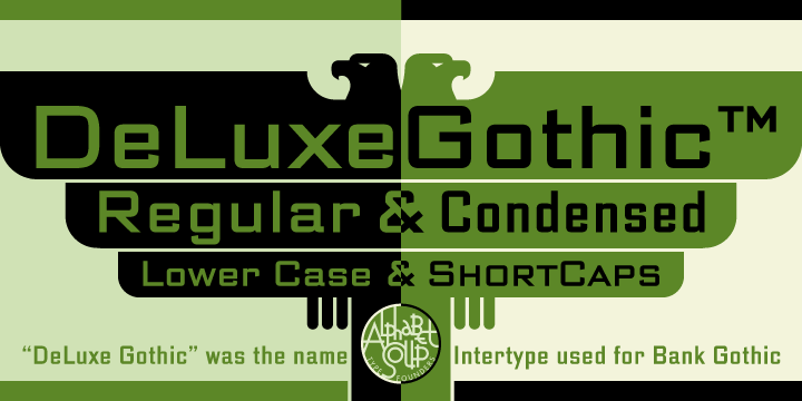 Image of DeLuxe Gothic Condensed SC Font