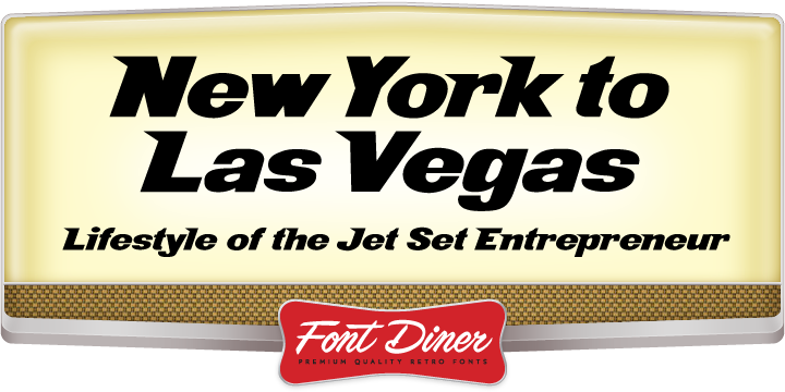 New York To Las Vegas Font Poster 1