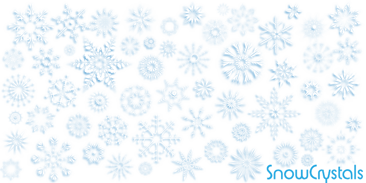 Snow Crystals Font Poster 4
