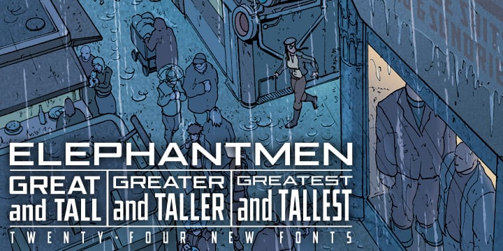 Elephantmen Greater and Taller Font Poster 1