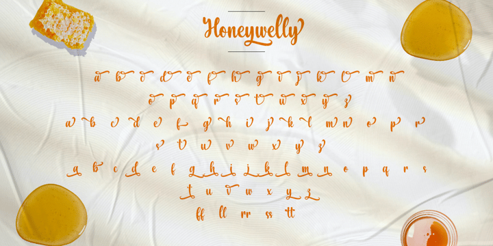 Honeywelly Modern Calligraphy Font Poster 14