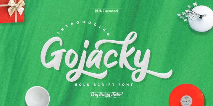 Gojacky Bold Script Font Font Poster 1