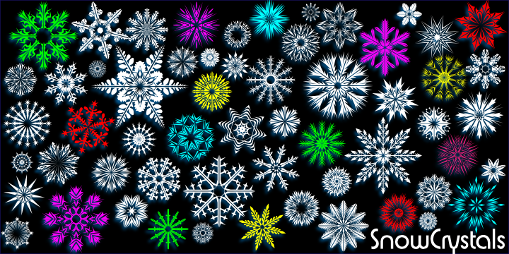 Snow Crystals Font Poster 5