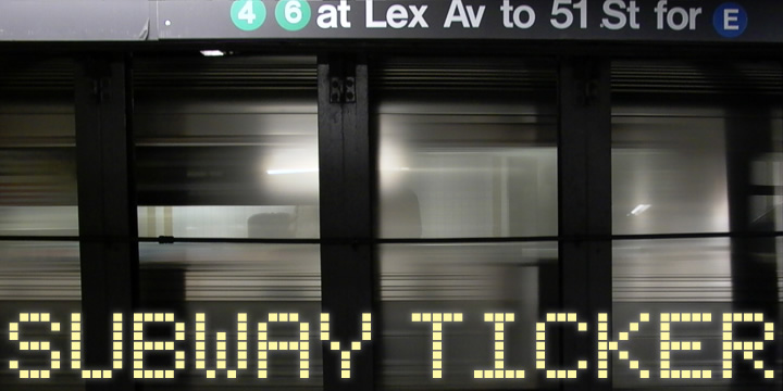 Subway Ticker Font Poster 1