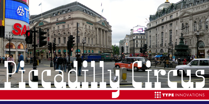Piccadilly Circus Font Poster 1