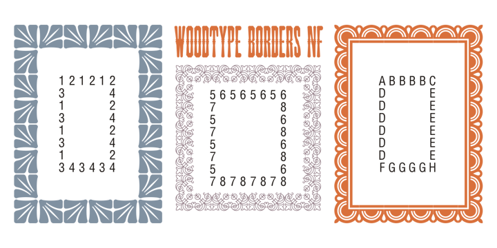 Woodtype Borders NF Font Poster 1