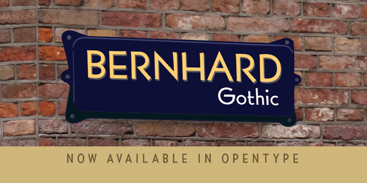 Bernhard Gothic SG Font Poster 4