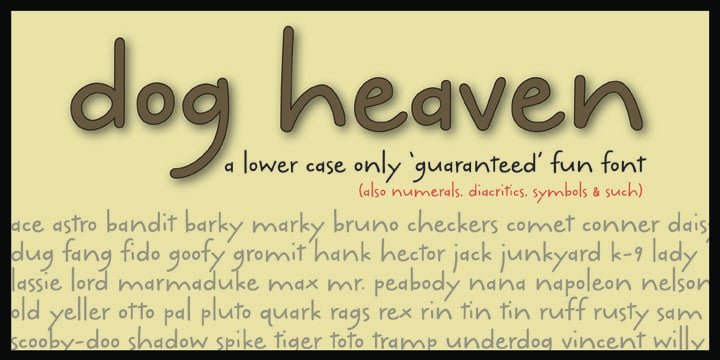 Dog Heaven Font Poster 1