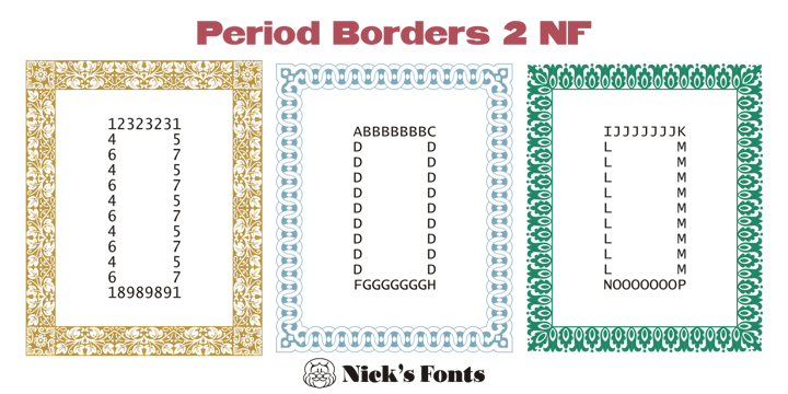 Period Borders NF Font Poster 2