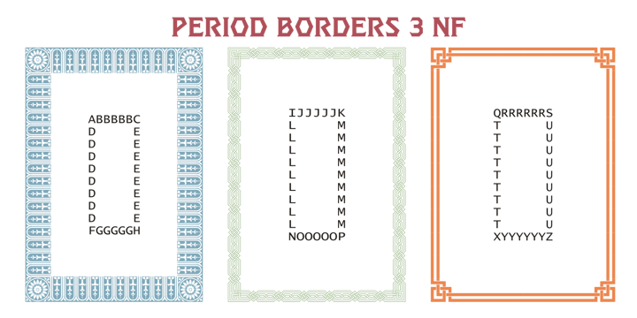 Period Borders NF Font Poster 3
