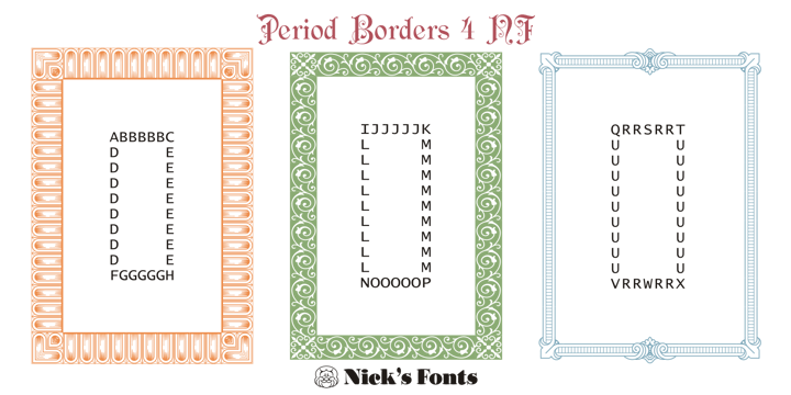 Period Borders NF Font Poster 4
